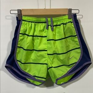 Nike Dri-fit Neon Green and Navy Athletic Shorts